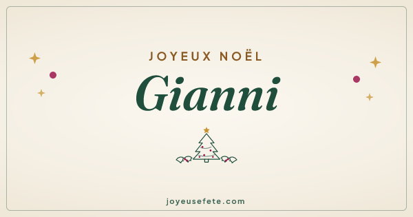 Image « Joyeux Noël Gianni » au format large