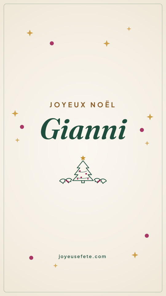 Image « Joyeux Noël Gianni » au format story