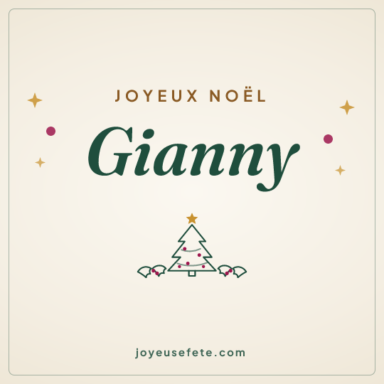 Image carrée « Joyeux Noël Gianny » pour WhatsApp