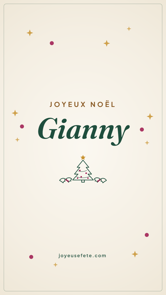 Image « Joyeux Noël Gianny » au format story