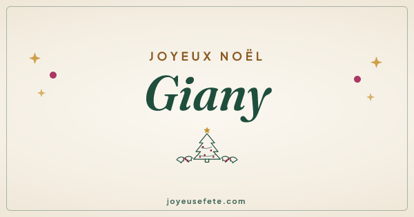 Image « Joyeux Noël Giany » au format large