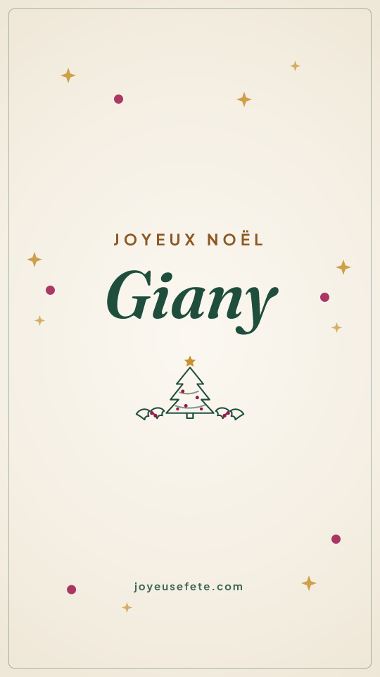 Image « Joyeux Noël Giany » au format story