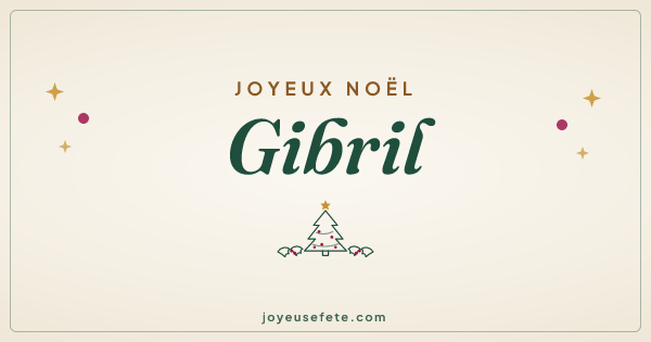 Image « Joyeux Noël Gibril » au format large