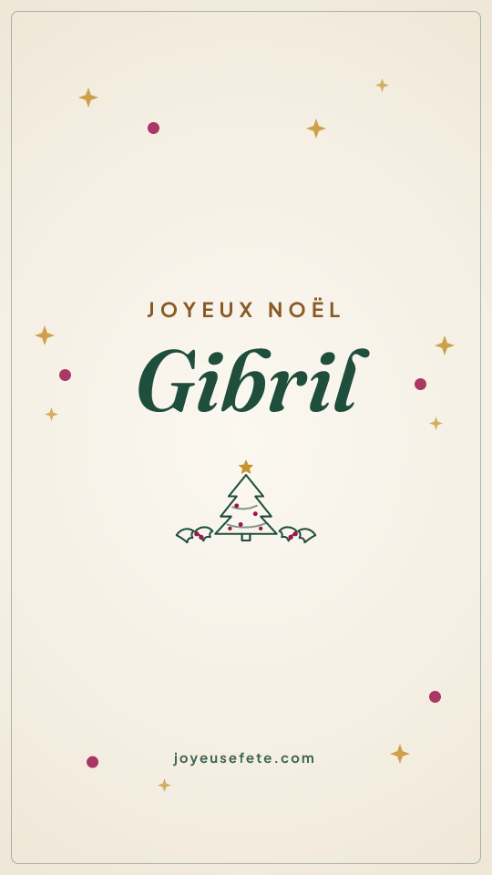 Image « Joyeux Noël Gibril » au format story