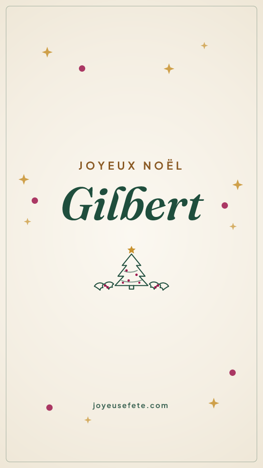 Image « Joyeux Noël Gilbert » au format story