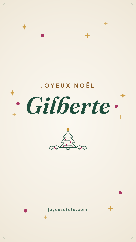Image « Joyeux Noël Gilberte » au format story