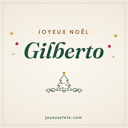 Image carrée « Joyeux Noël Gilberto » pour WhatsApp