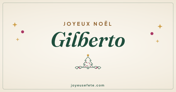 Image « Joyeux Noël Gilberto » au format large