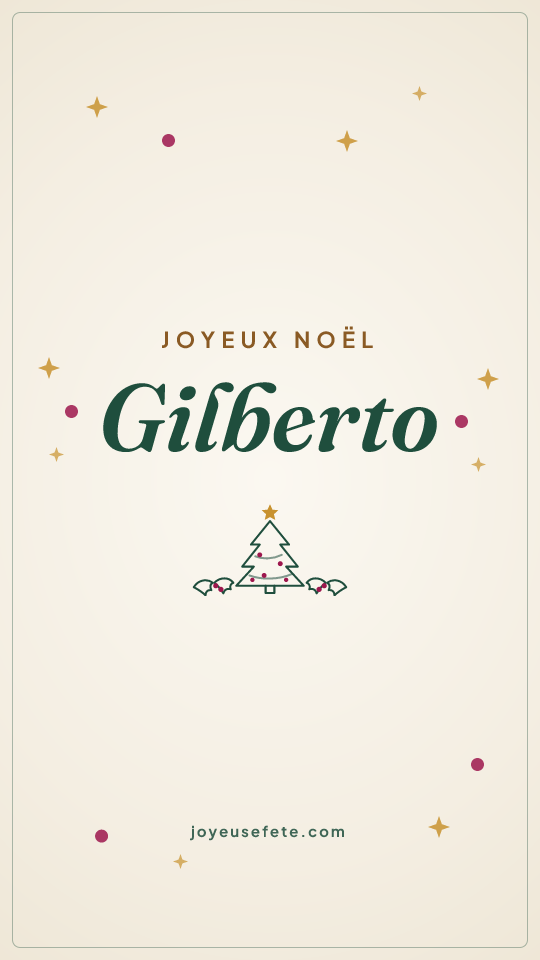 Image « Joyeux Noël Gilberto » au format story