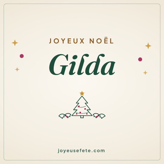 Image carrée « Joyeux Noël Gilda » pour WhatsApp