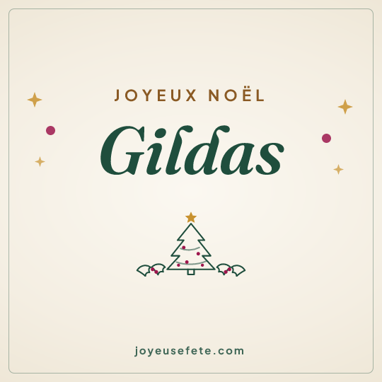 Image carrée « Joyeux Noël Gildas » pour WhatsApp