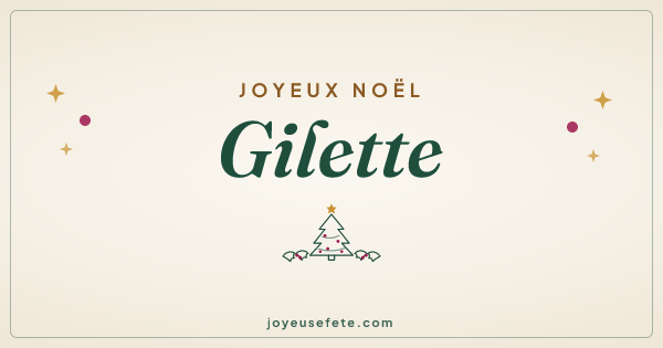 Image « Joyeux Noël Gilette » au format large