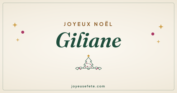Image « Joyeux Noël Giliane » au format large
