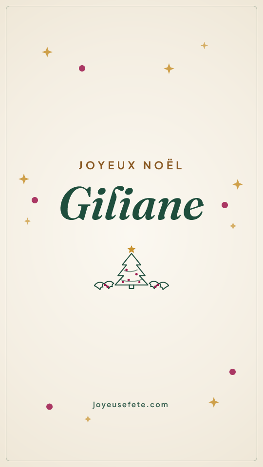 Image « Joyeux Noël Giliane » au format story