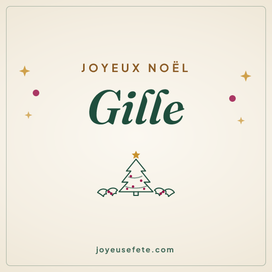 Image carrée « Joyeux Noël Gille » pour WhatsApp