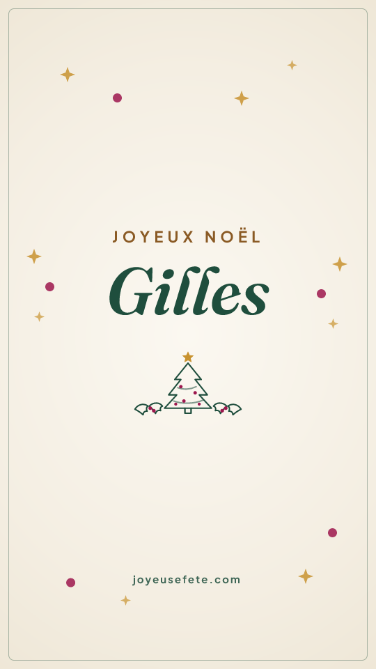 Image « Joyeux Noël Gilles » au format story