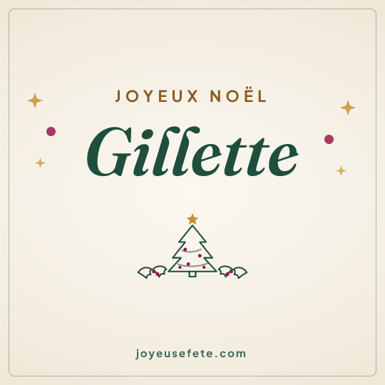 Image carrée « Joyeux Noël Gillette » pour WhatsApp