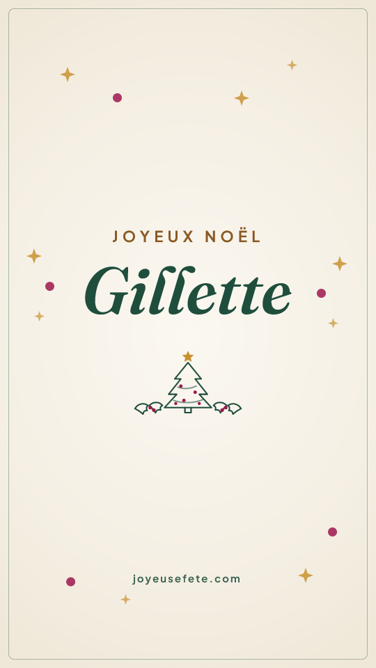 Image « Joyeux Noël Gillette » au format story