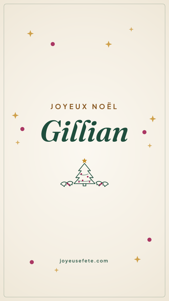 Image « Joyeux Noël Gillian » au format story