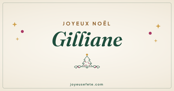 Image « Joyeux Noël Gilliane » au format large
