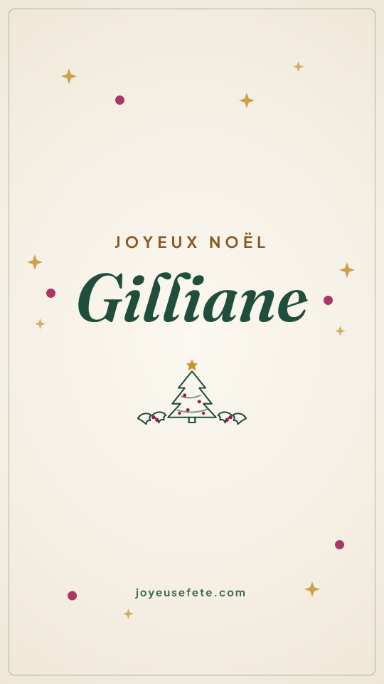Image « Joyeux Noël Gilliane » au format story