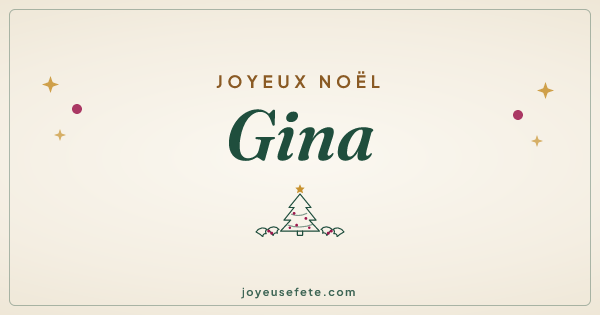Image « Joyeux Noël Gina » au format large
