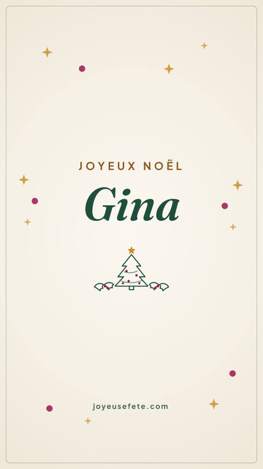 Image « Joyeux Noël Gina » au format story