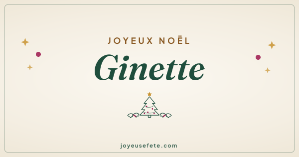 Image « Joyeux Noël Ginette » au format large