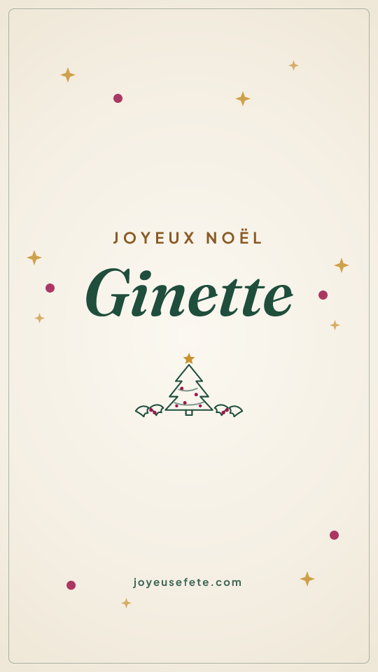 Image « Joyeux Noël Ginette » au format story