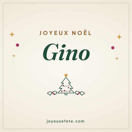 Image carrée « Joyeux Noël Gino » pour WhatsApp