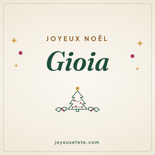 Image carrée « Joyeux Noël Gioia » pour WhatsApp