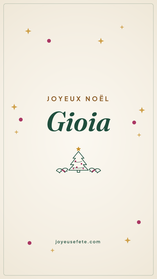 Image « Joyeux Noël Gioia » au format story