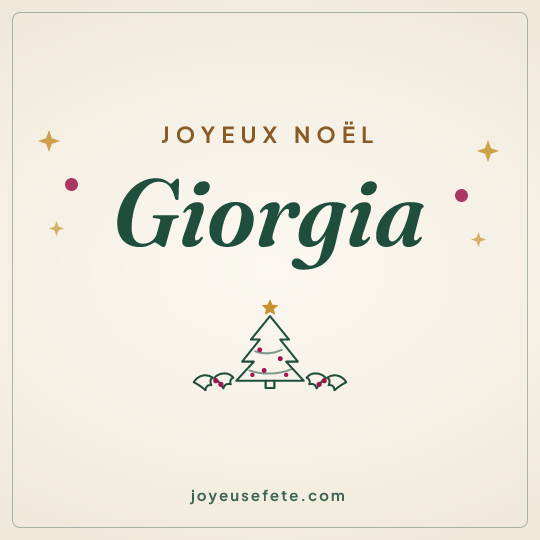 Image carrée « Joyeux Noël Giorgia » pour WhatsApp