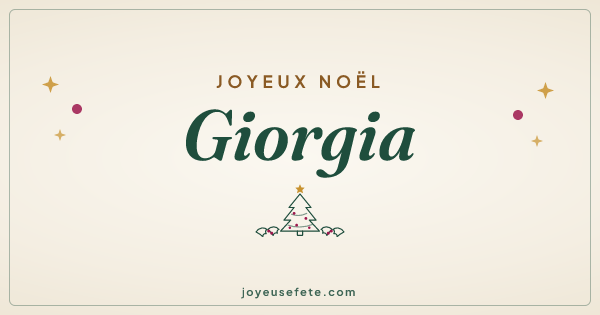 Image « Joyeux Noël Giorgia » au format large