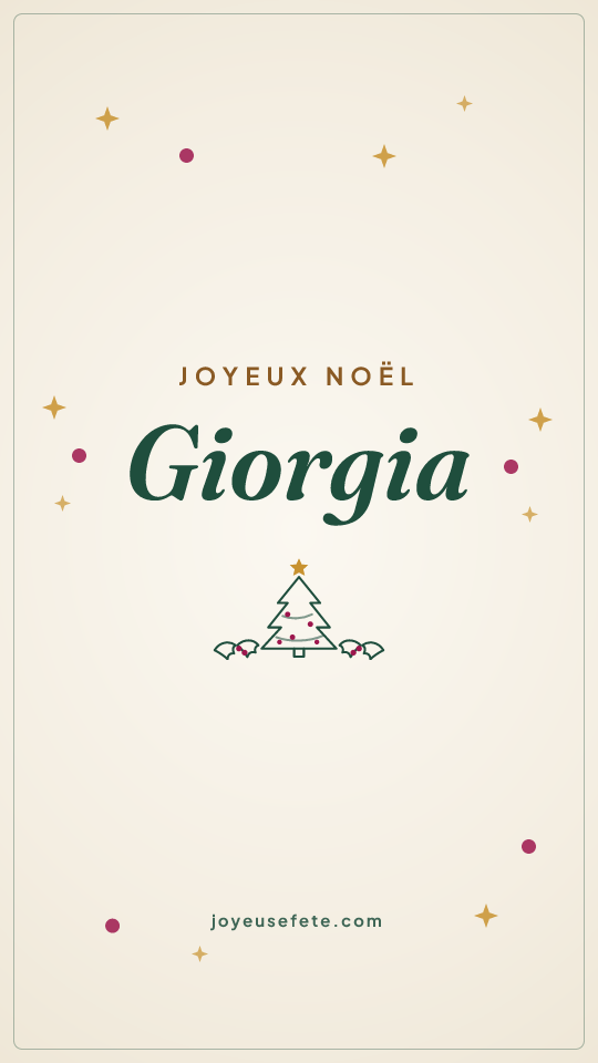 Image « Joyeux Noël Giorgia » au format story