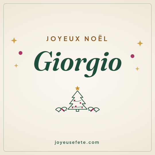 Image carrée « Joyeux Noël Giorgio » pour WhatsApp