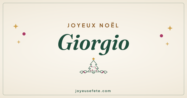 Image « Joyeux Noël Giorgio » au format large