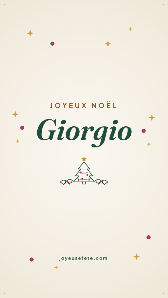 Image « Joyeux Noël Giorgio » au format story