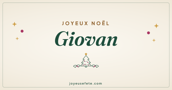Image « Joyeux Noël Giovan » au format large