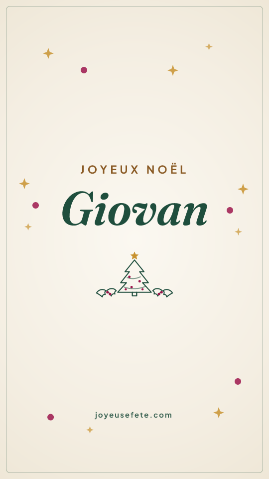 Image « Joyeux Noël Giovan » au format story
