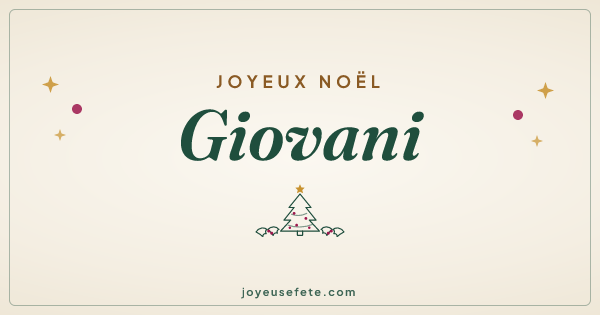 Image « Joyeux Noël Giovani » au format large