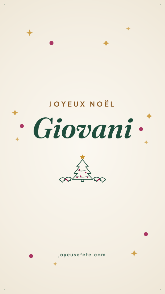 Image « Joyeux Noël Giovani » au format story