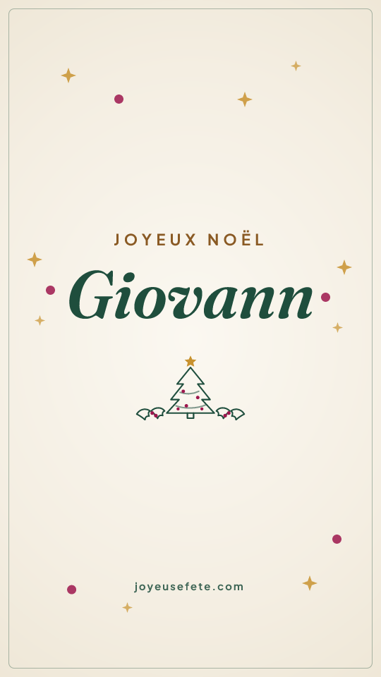 Image « Joyeux Noël Giovann » au format story