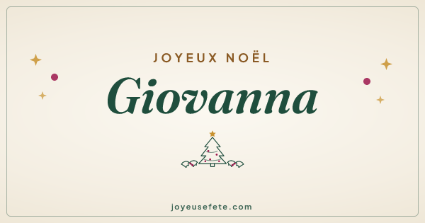 Image « Joyeux Noël Giovanna » au format large