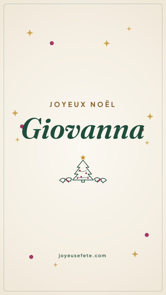 Image « Joyeux Noël Giovanna » au format story