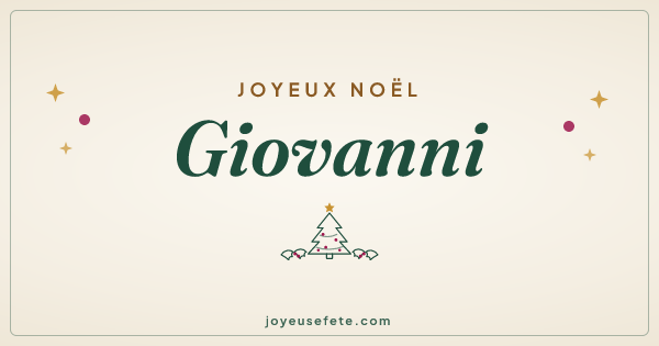 Image « Joyeux Noël Giovanni » au format large