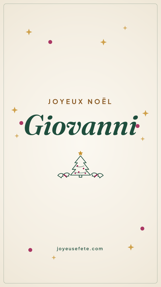 Image « Joyeux Noël Giovanni » au format story