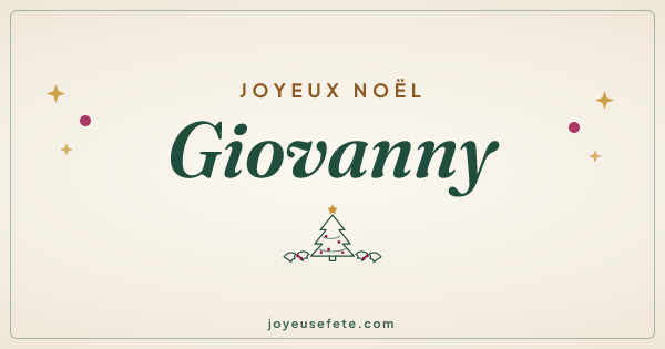 Image « Joyeux Noël Giovanny » au format large
