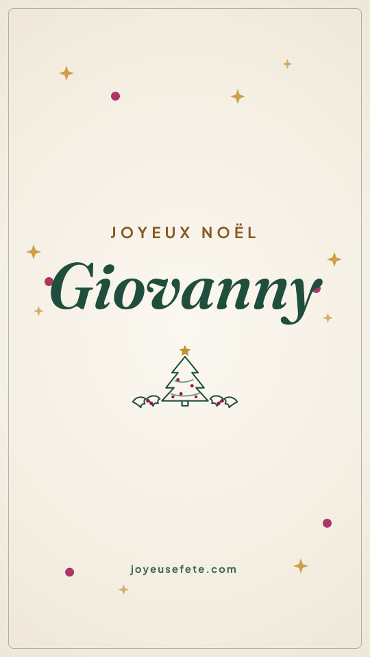 Image « Joyeux Noël Giovanny » au format story