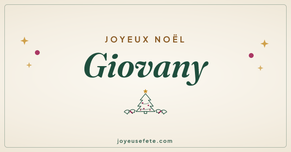 Image « Joyeux Noël Giovany » au format large